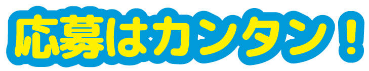 応募はカンタン！